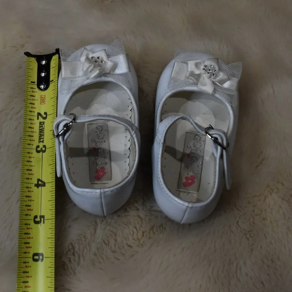 Baby Girls White Dress Shoes Size 3